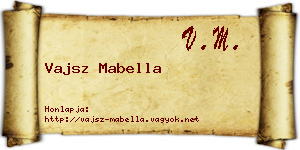 Vajsz Mabella névjegykártya